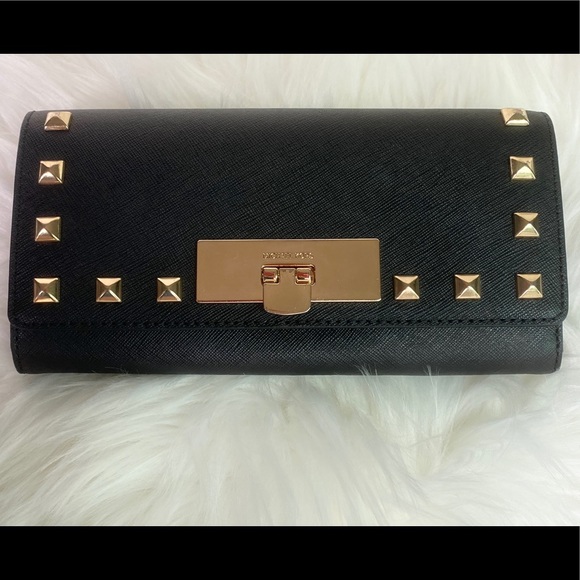 Michael kors black studded wallet Clearance